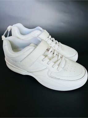 Propet Women's White Athletic Sneakers with Hook-and-Loop Strap